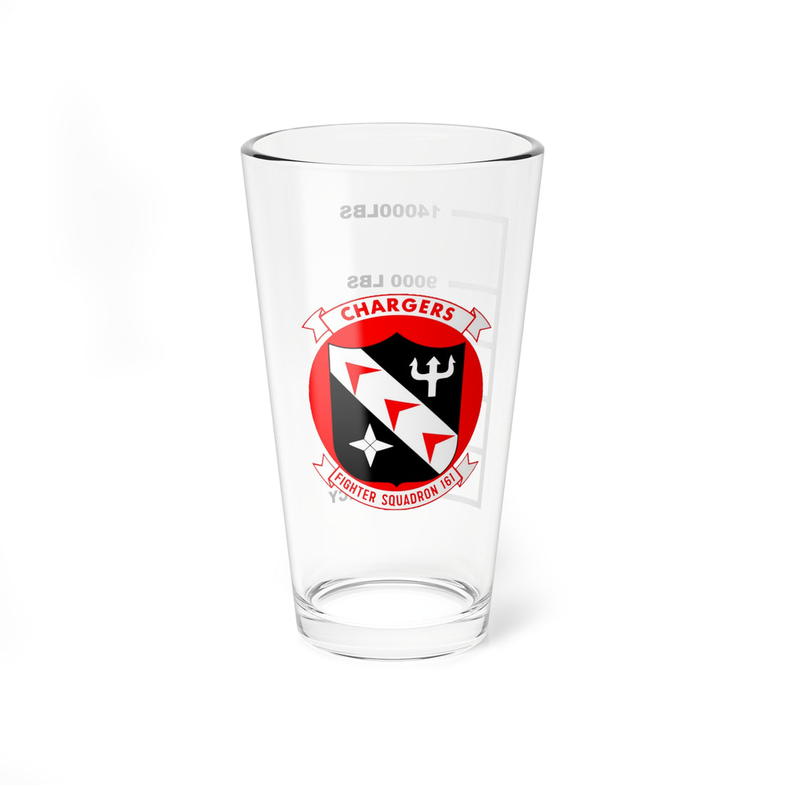 VFA-161 Chargers Shield Logo Fuel Low Pint Glass