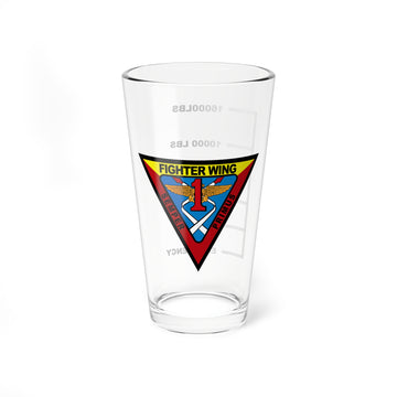 Fighter Wing 1 Fuel Low Pint Glass, Navy Fighter Wing 1 flying the F-14 Tomcat