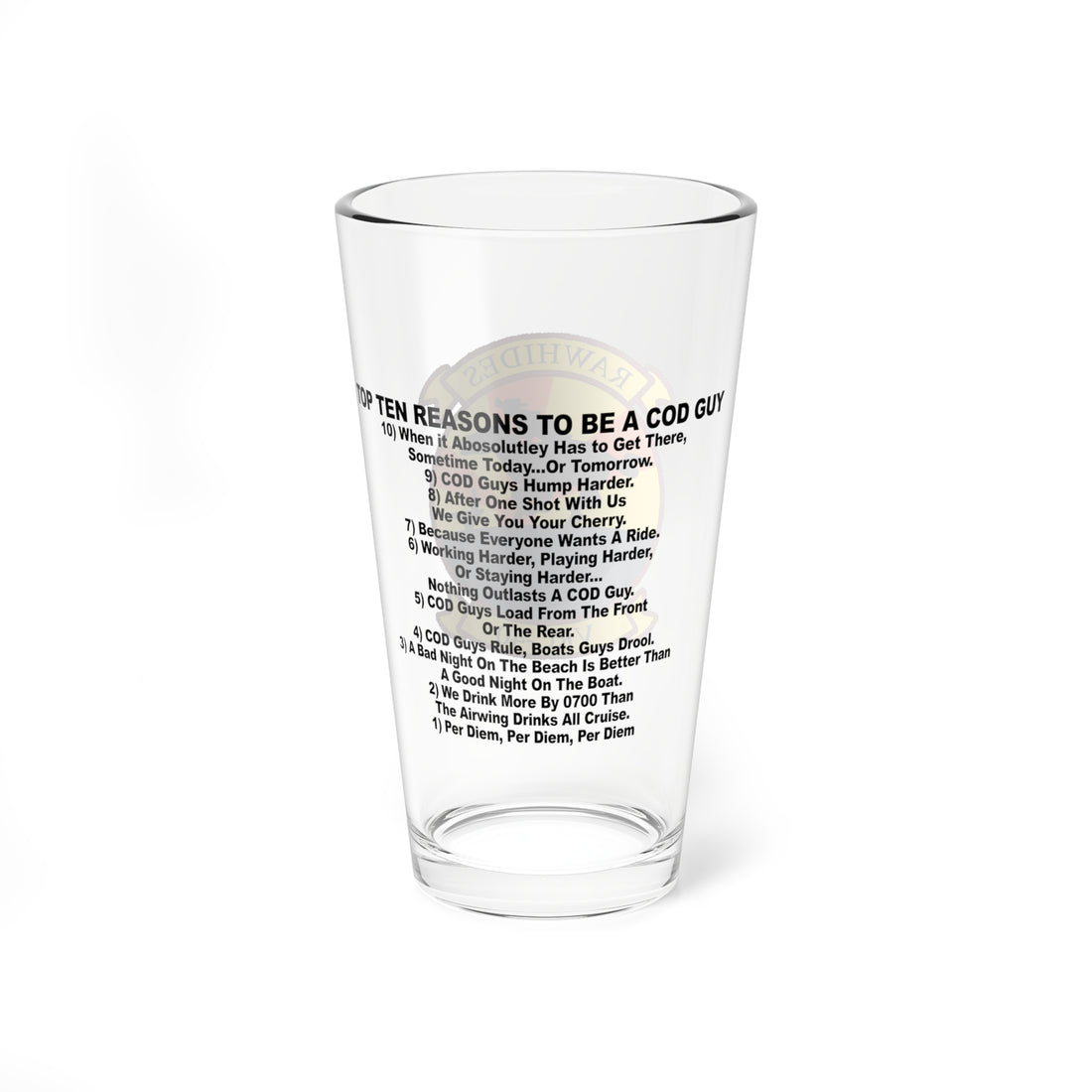 VRC-40 Top Ten Reasons Pint Glass