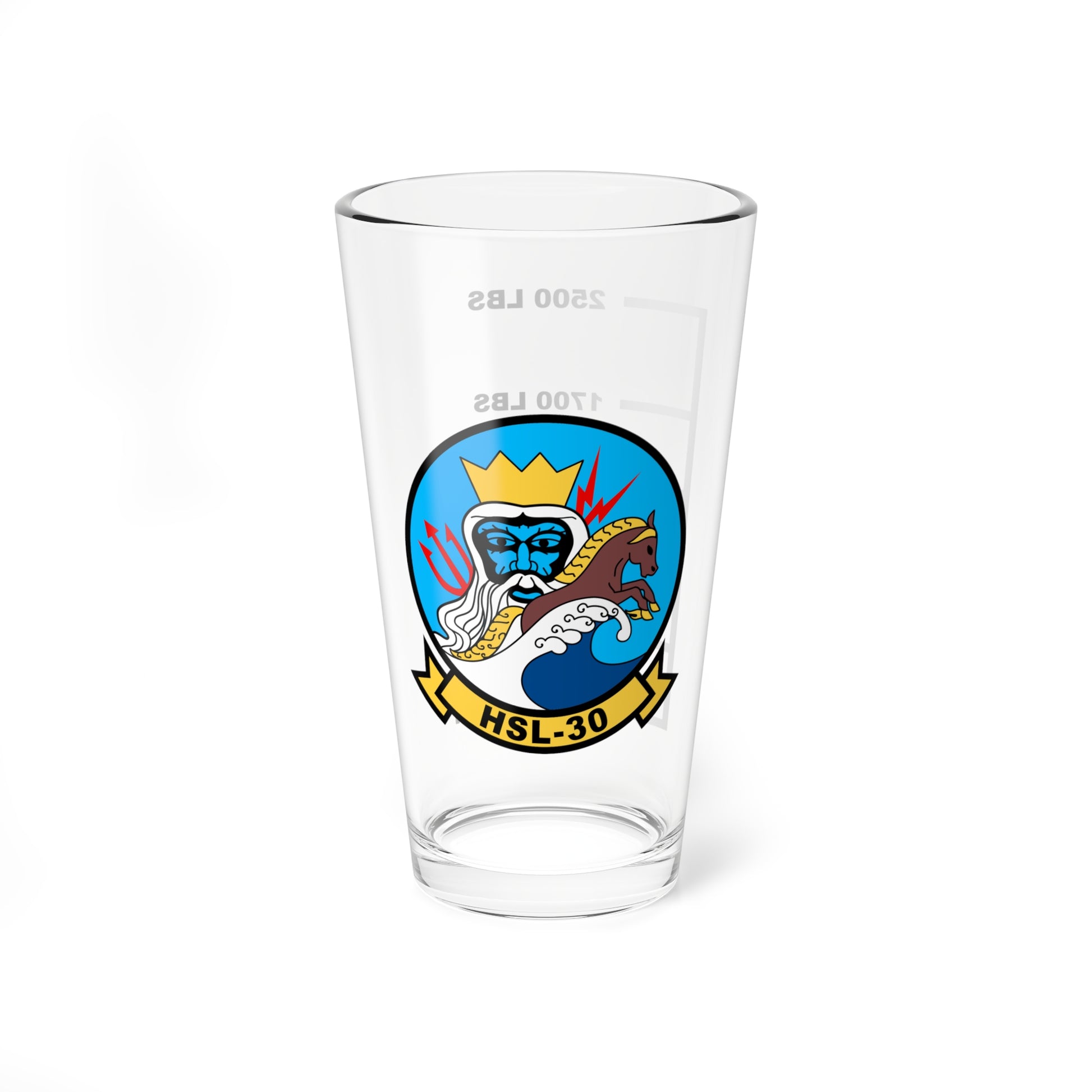HSL-30 Neptunes Horsemen Fuel Low Pint Glass Mixing Glass 16oz