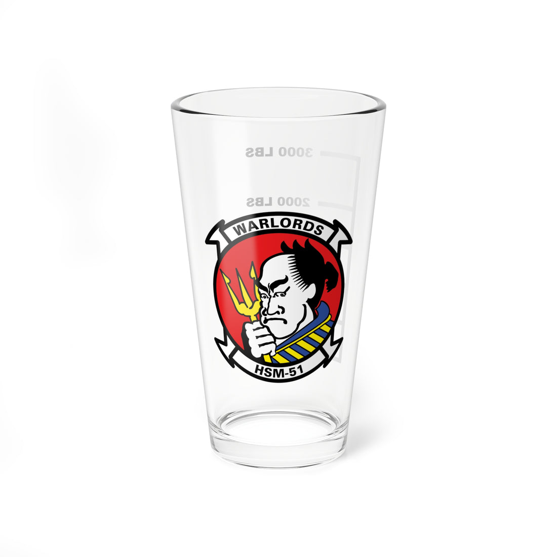 HSM-51 Warlords Fuel Low Pint Glass