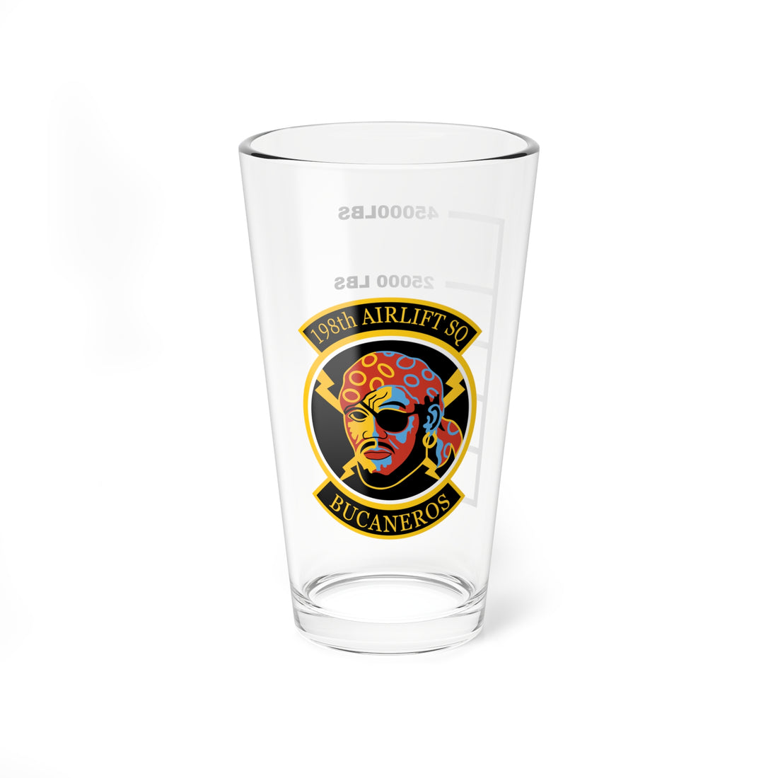 Hippy's Goodness 198th Airlift Squadron Fuel Low Pint Glass