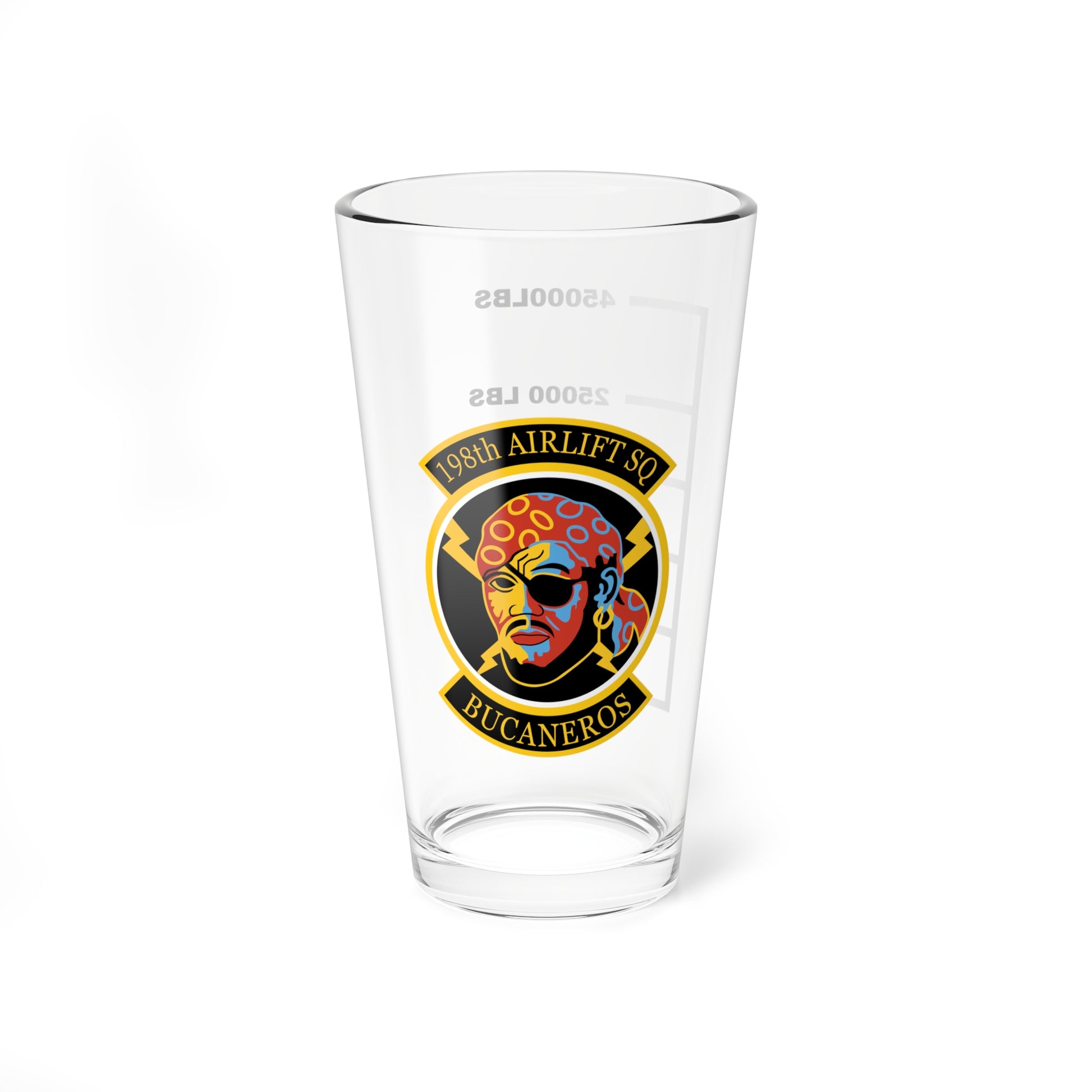 Hippy's Goodness 198th Airlift Squadron Fuel Low Pint Glass