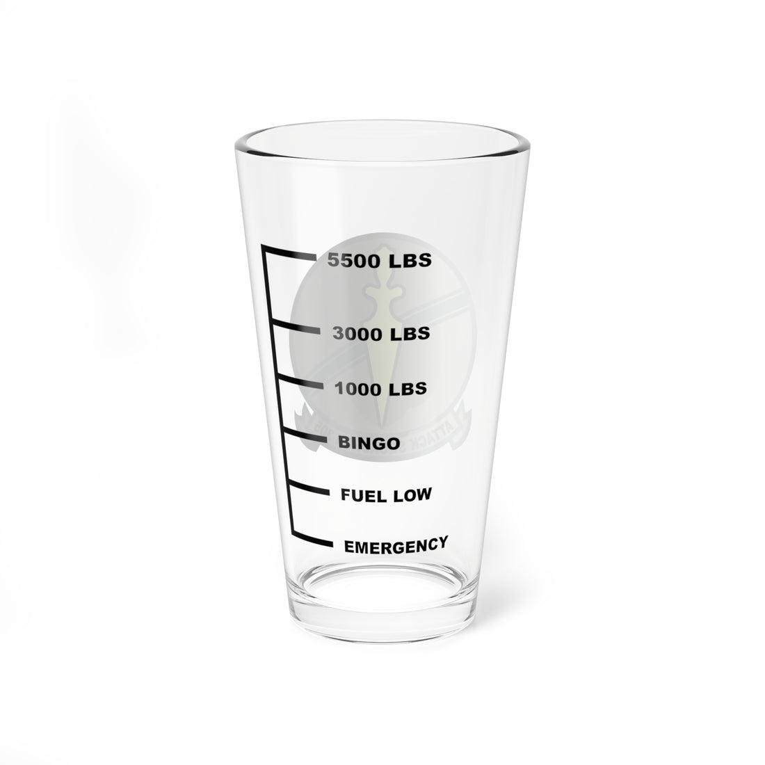 VA-305 Hackers Green Fuel Low Pint Glass