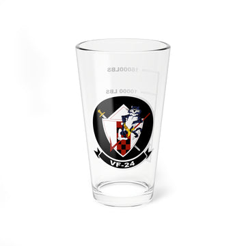 Hippy's Goodness VF-24 Red Checkertails Tomcat Fuel Low Pint Glass 