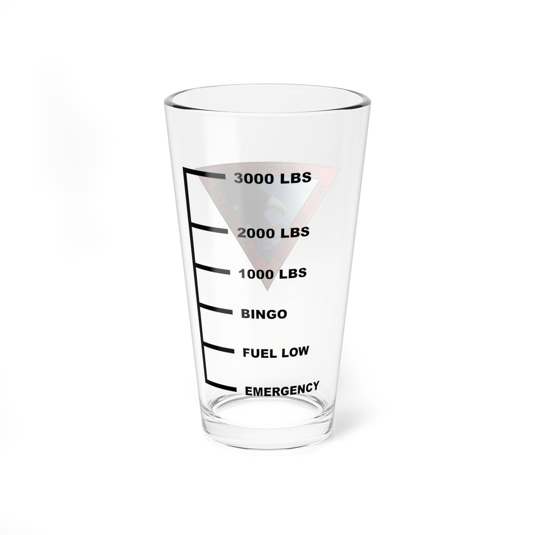 Seahawk Rotary Wing Weapon School Atlantic Fuel Low Pint Glass Mixing Glass 16oz