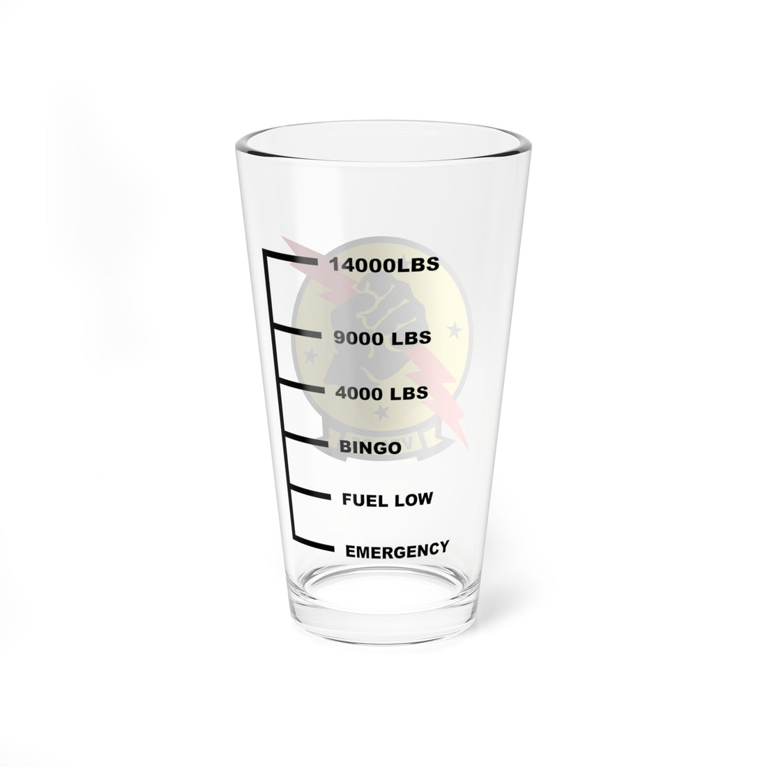 VFA-25 Fist of the Fleet Fuel Low Pint Glass
