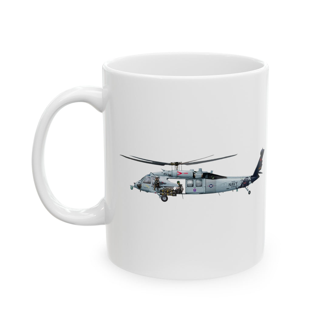 HC-8 Dragon Whales Squadron Logo and MH-60S Profile Ceramic Mug
