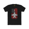 Hippy's Goodness F-18 Hornet Patriotic Flag Men's Cotton Crew Tee