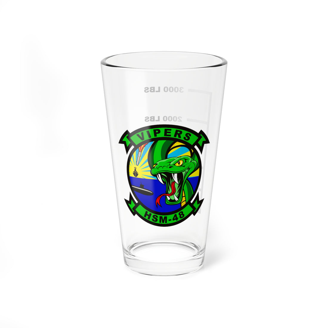 HSM-48 Vipers Fuel Low Pint Glass
