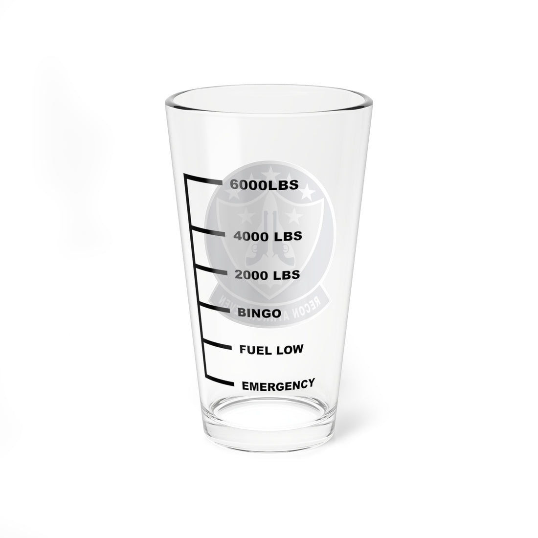 RVAH-7 Fuel Low Pint Glass