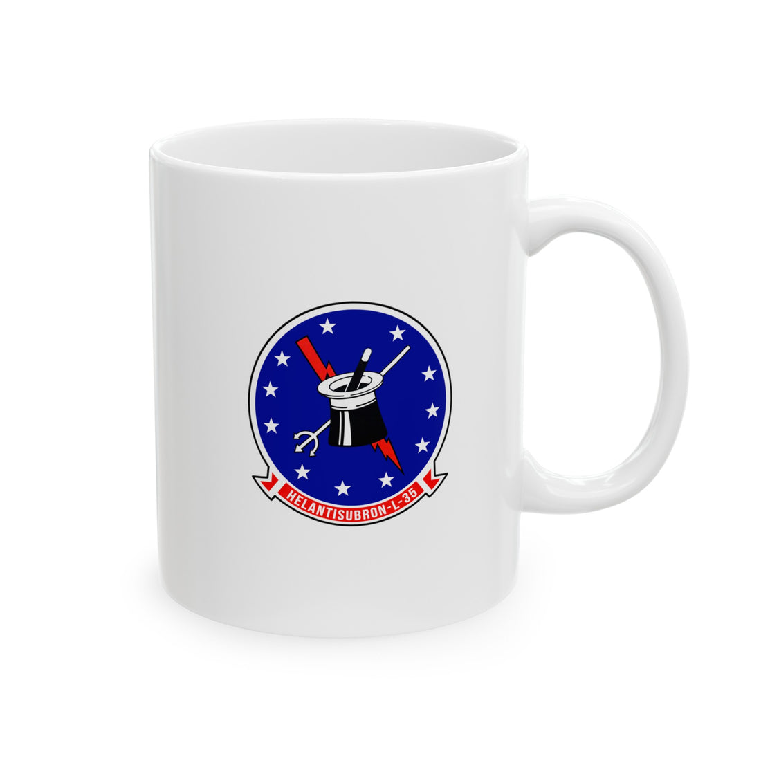 HSL-35 Magicians Squadron Logo and SH-2 Profile Ceramic Mug