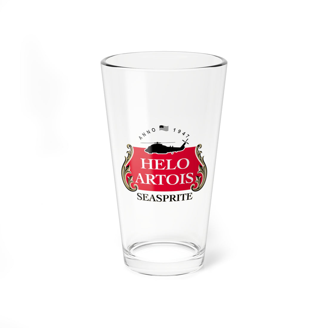 SH-2F Helo Artois Pint Glass