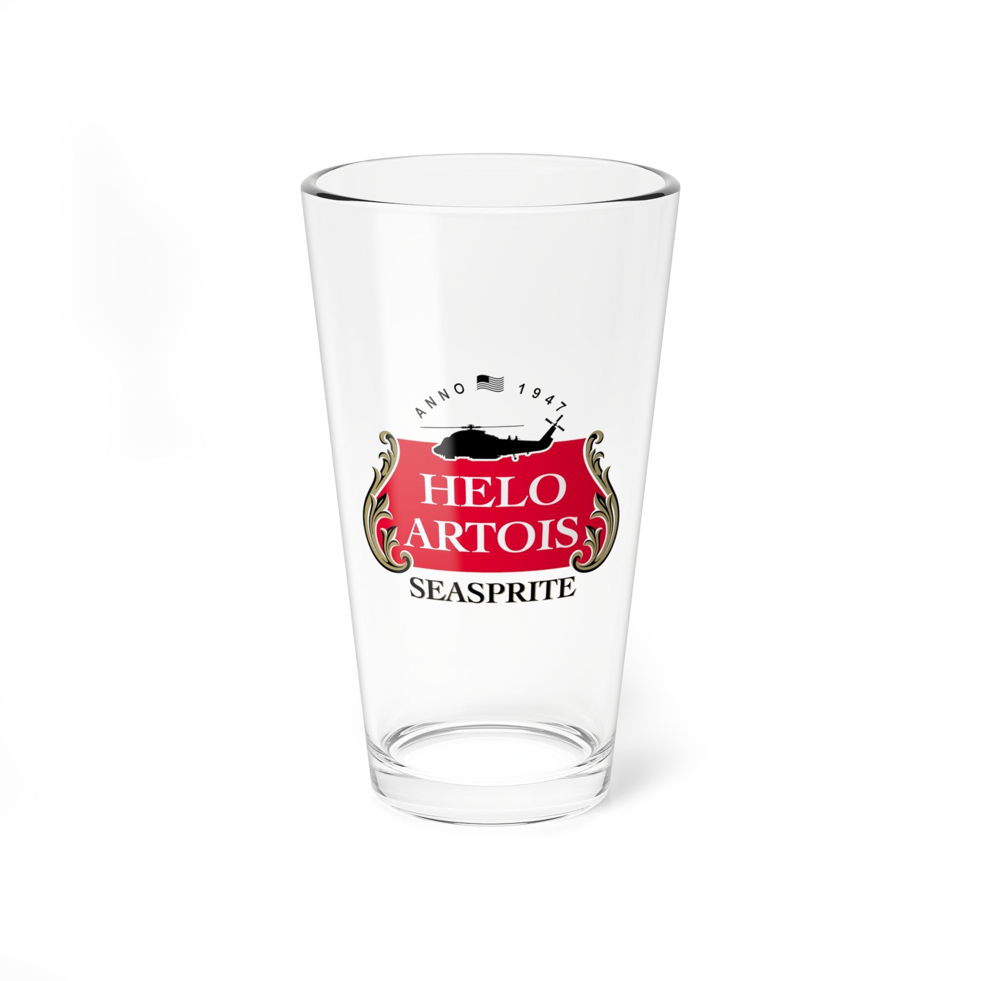 SH-2F Helo Artois Pint Glass