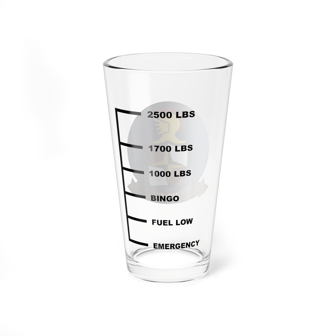 HC-4 Legacy Logo Black Stallions Fuel Low Pint Glass