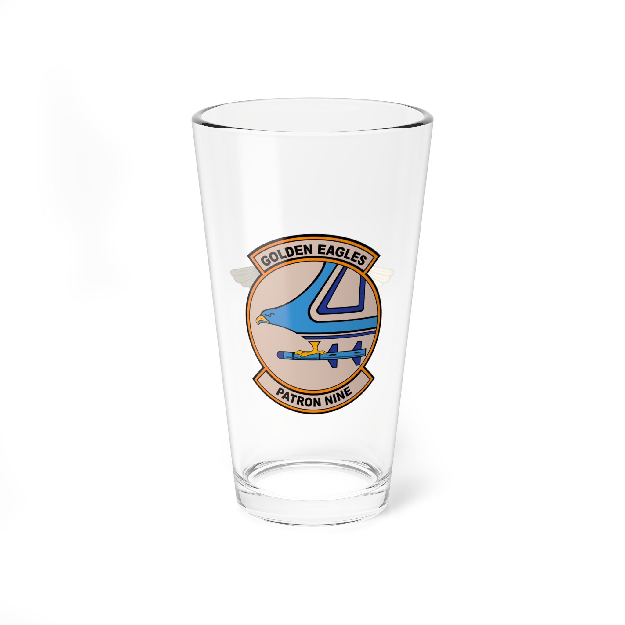 VP-9 Golden Eagles Aircrewman Pint Glass, Navy Maritime Patrol Squadron Flying the P-3 Orion - Shop at Hippy's Goodness