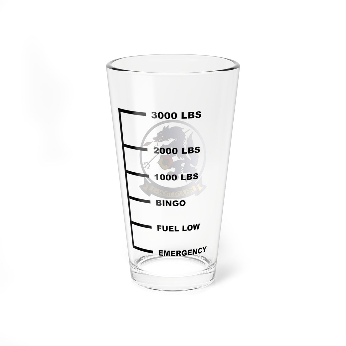 HA(L)-3 "Seawolves" Fuel Low Pint Glass, Navy Helicopter Attack Squadron flying the UH-1 in Vietnam - Shop at Hippy's Goodness