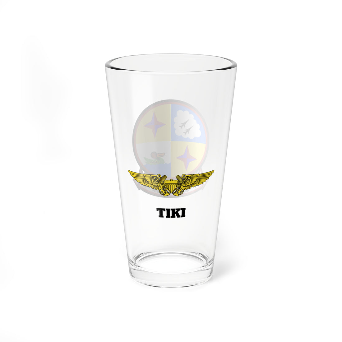 Hippy's Goodness Personalized VT-4 Bucks NFO Wings Pint Glass Mixing Glass 16oz