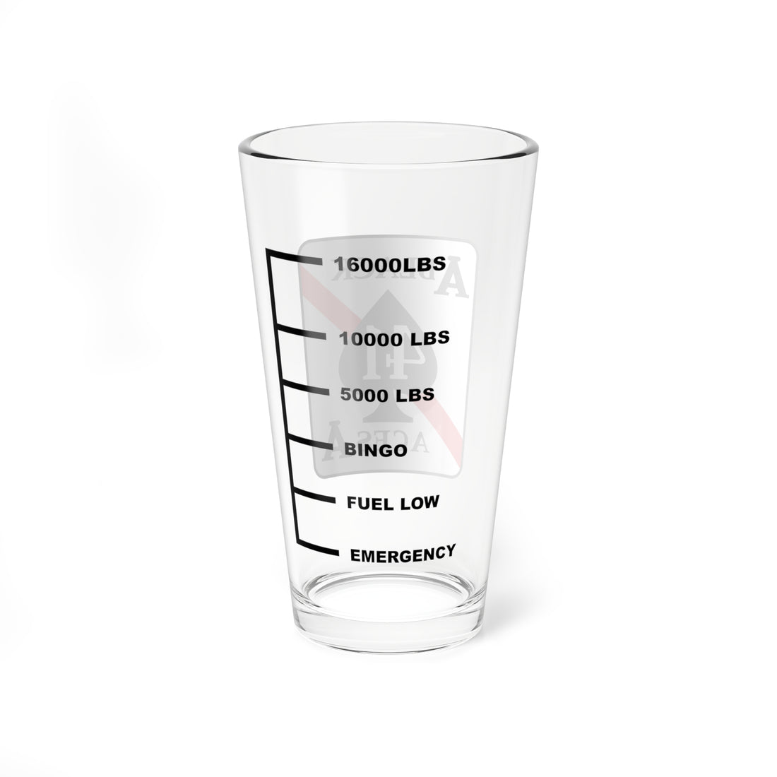 VF-41 Black Aces Fuel Low Pint Glass