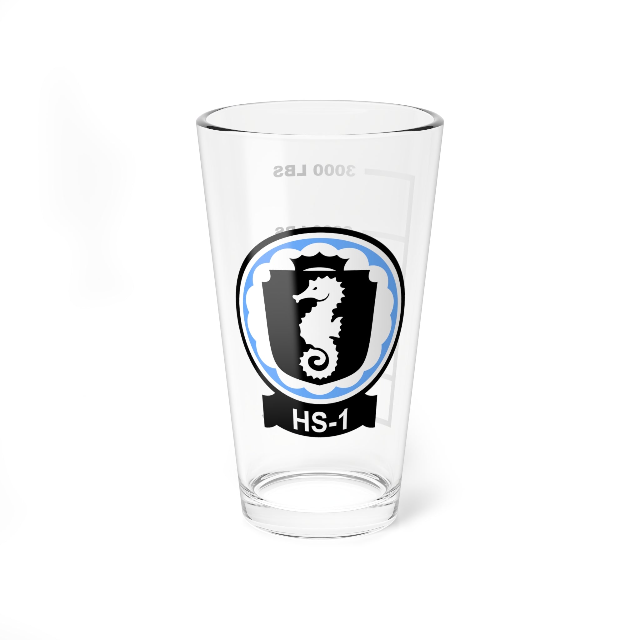 HS-1 Seahorses Fuel Low Pint Glass Mixing Glass 16oz