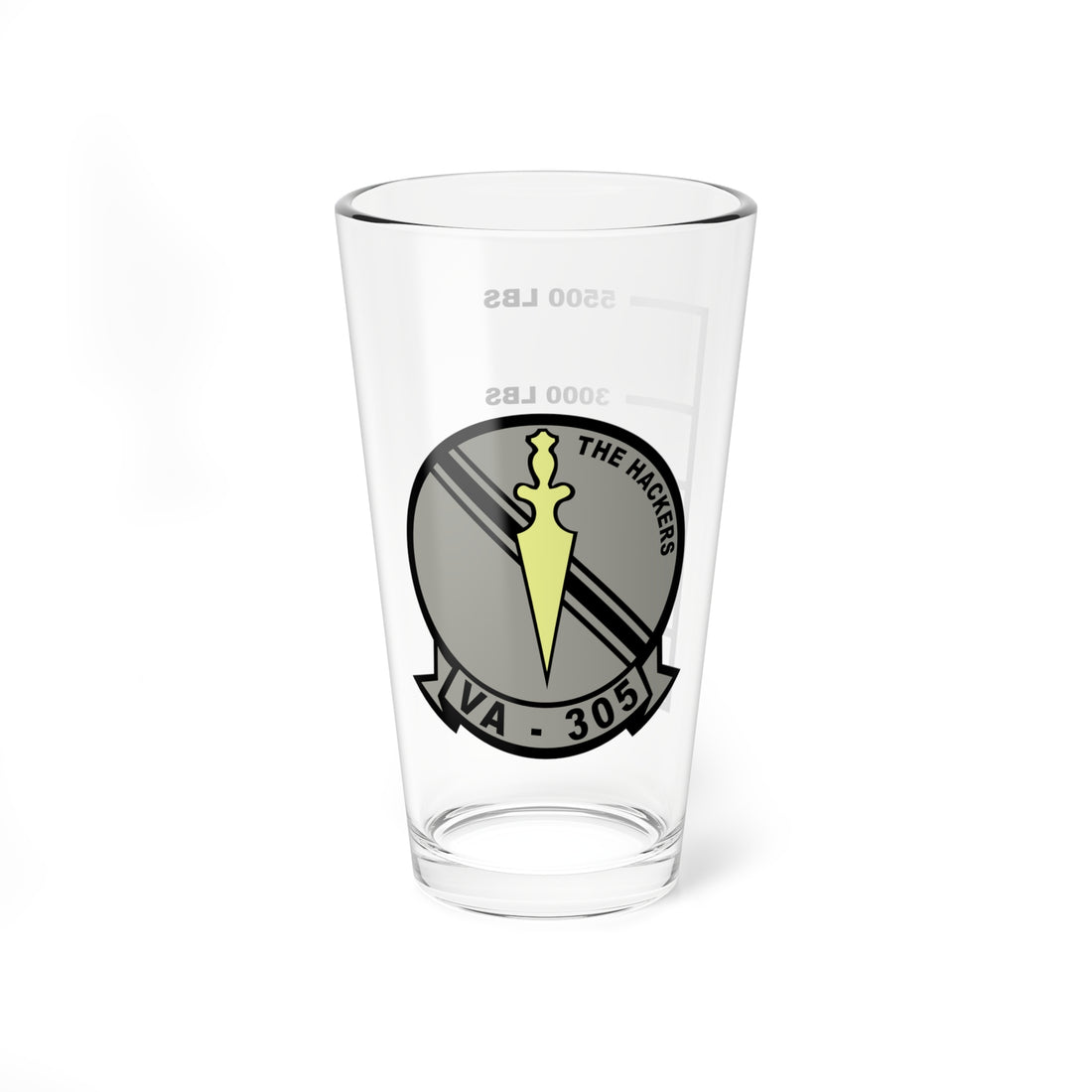 VA-305 Hackers Fuel Low Pint Glass 