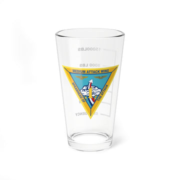 Medium Attack Wing 1 Fuel Low Pint Glass, Navy Attack Wing flying the A-6 Intruder