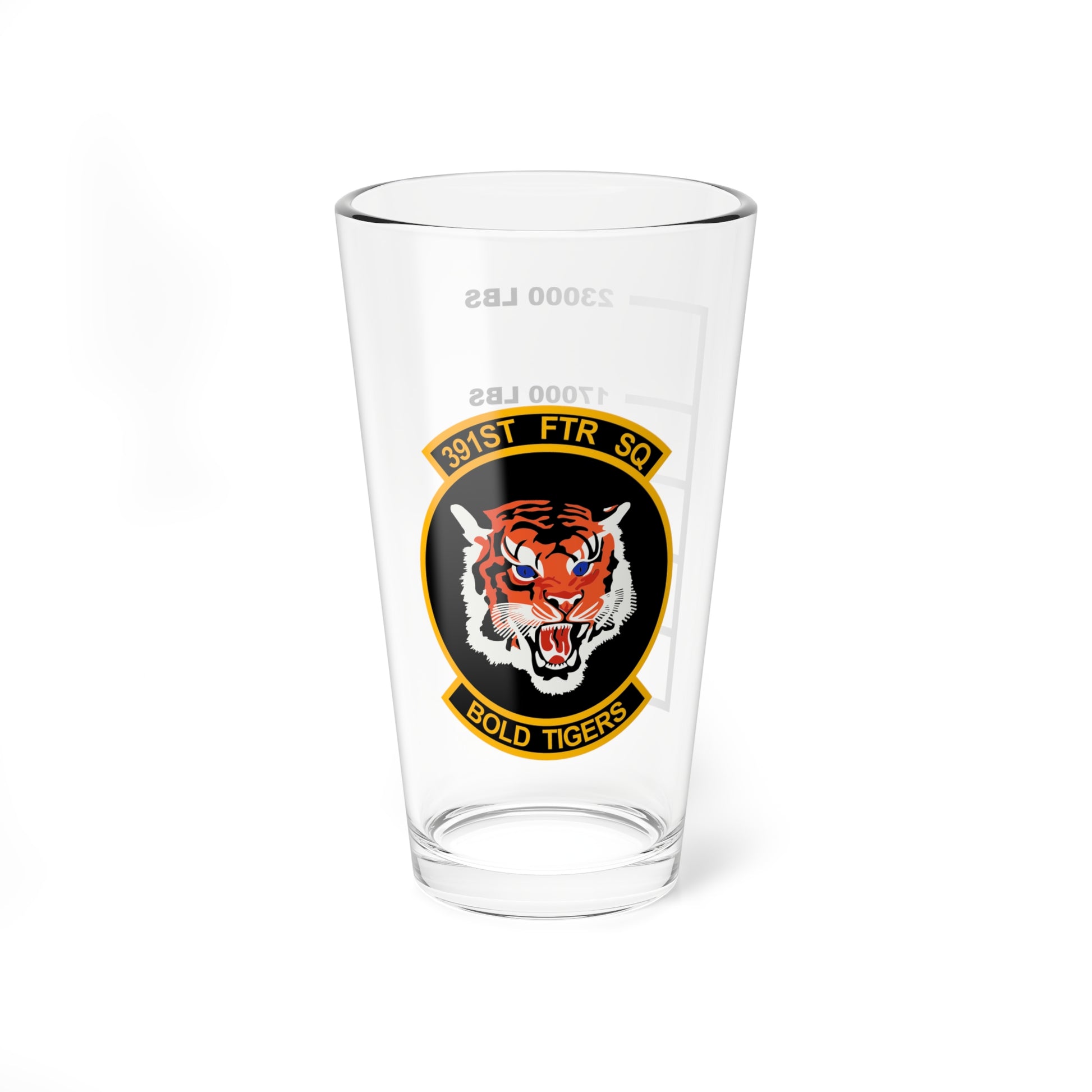 Hippy's Goodness 391st Fighter Squadron Fuel Low Pint Glass