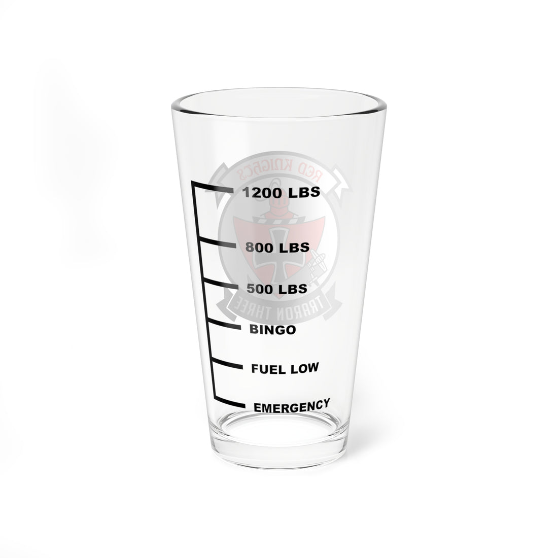 VT-3 Red Knights T-6 Texan Fuel Low Pint Glass