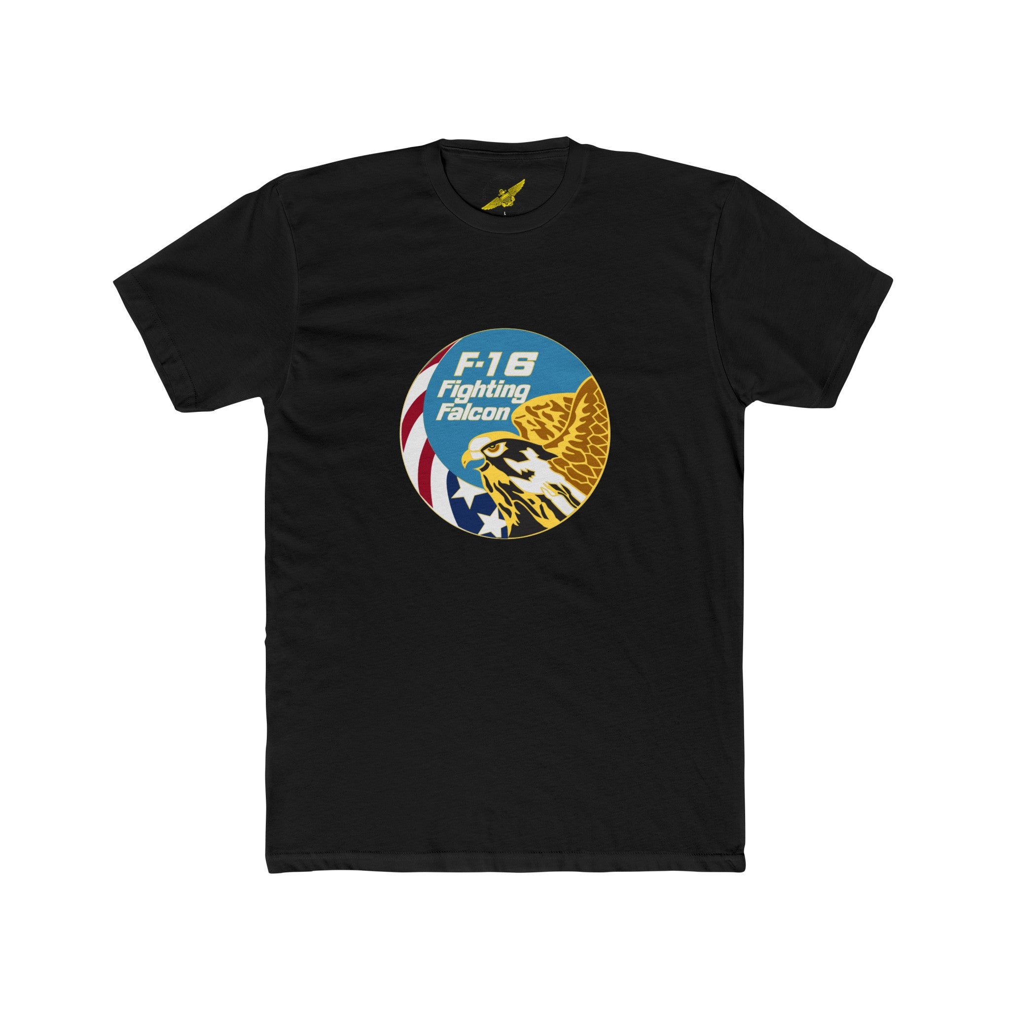F-16 Fighting Falcon Logo Men's Cotton Crew Tee
