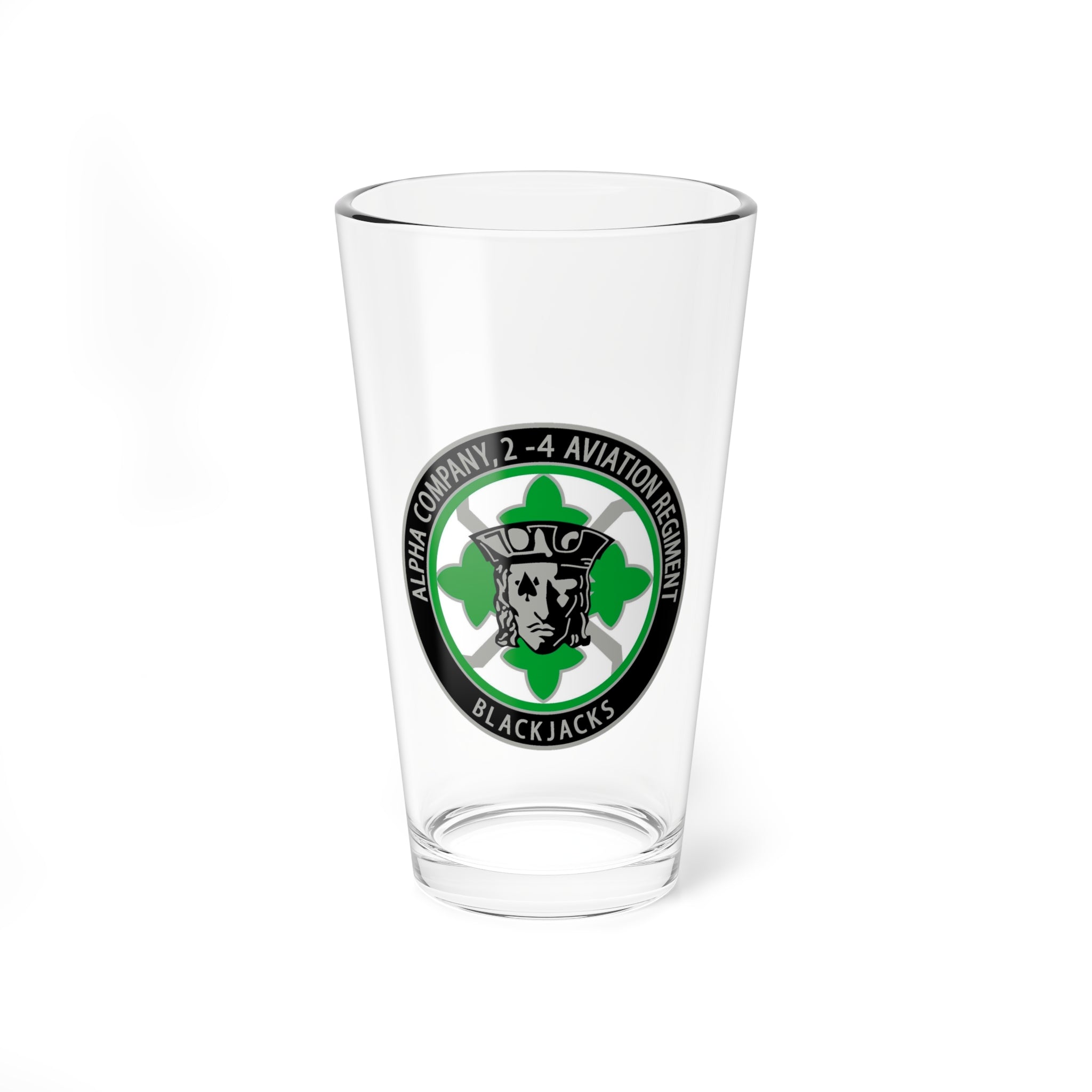 Alpha Company 2-4 Blackjacks Pint Glass