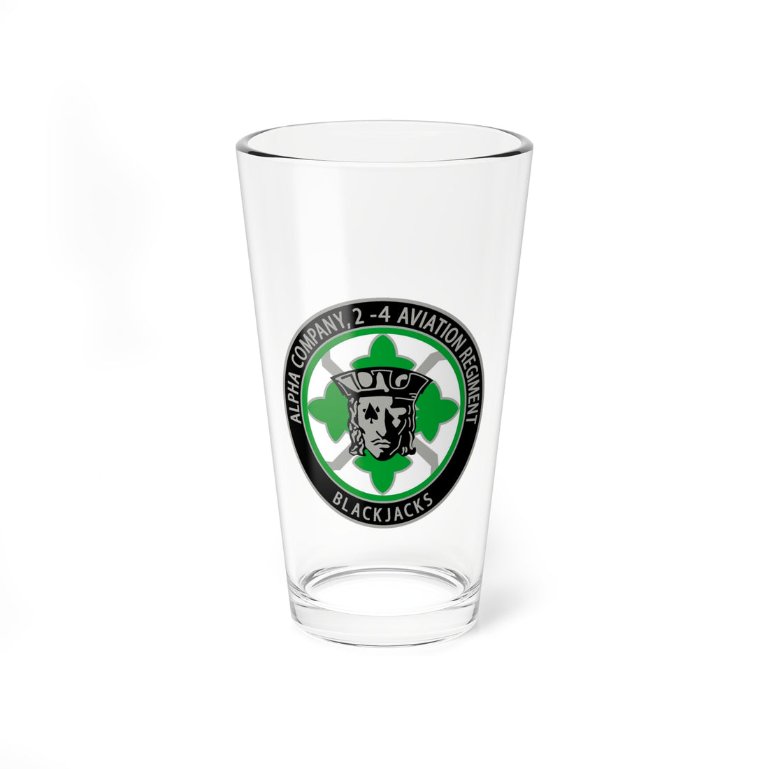 Alpha Company 2-4 Blackjacks Pint Glass