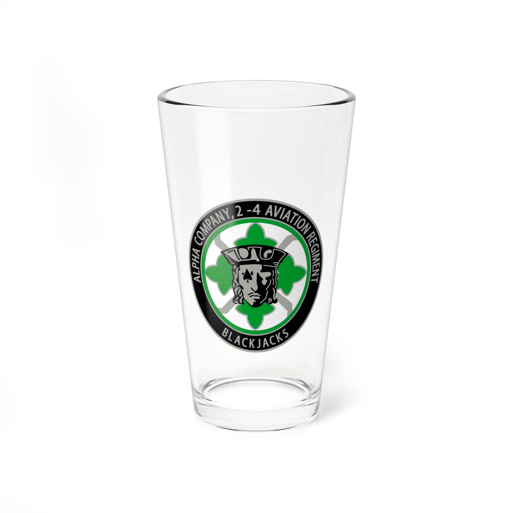Alpha Company 2-4 Blackjacks Pint Glass