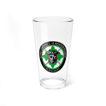 Alpha Company 2-4 Blackjacks Pint Glass