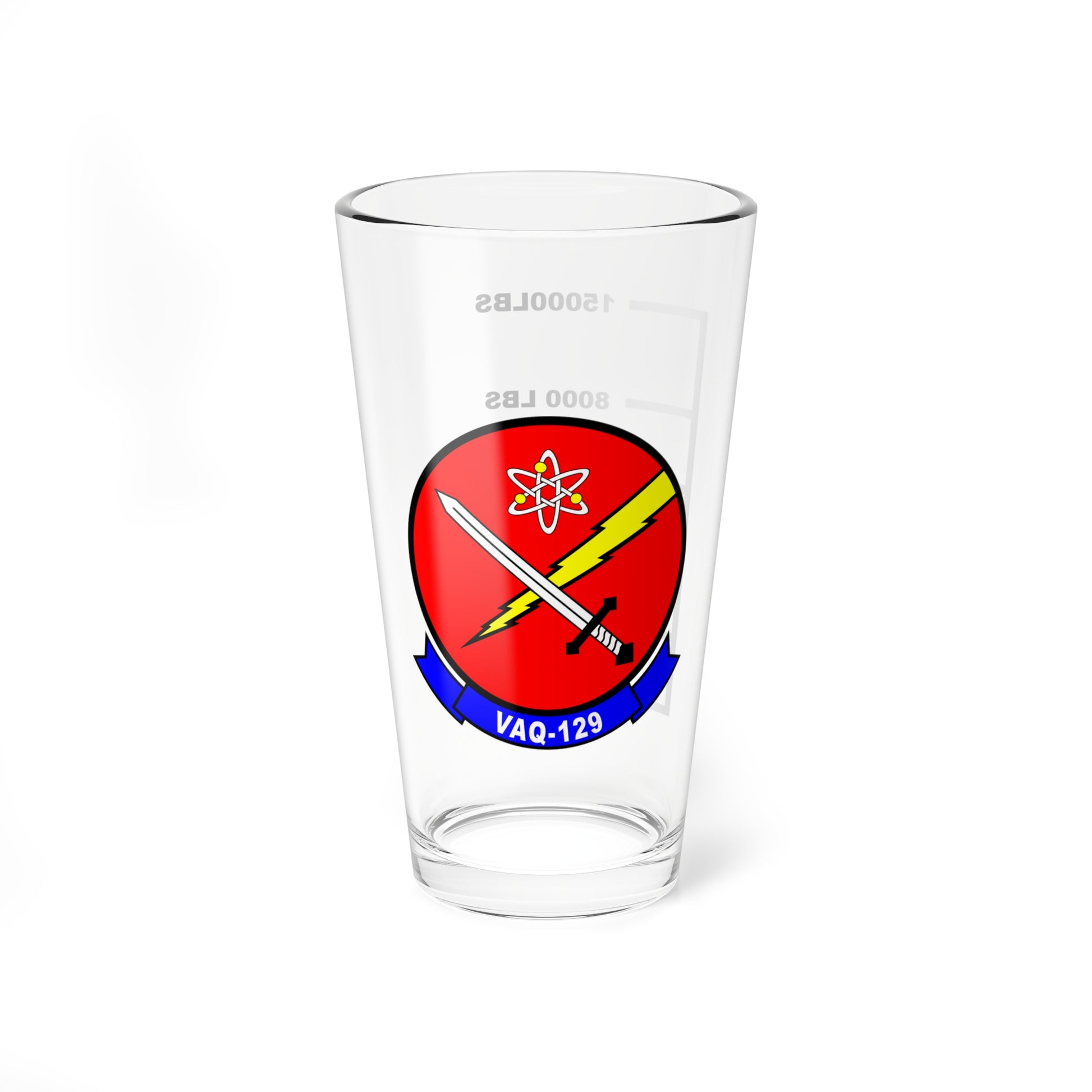 VAQ-129 "Viking" Fuel Low Pint Glass