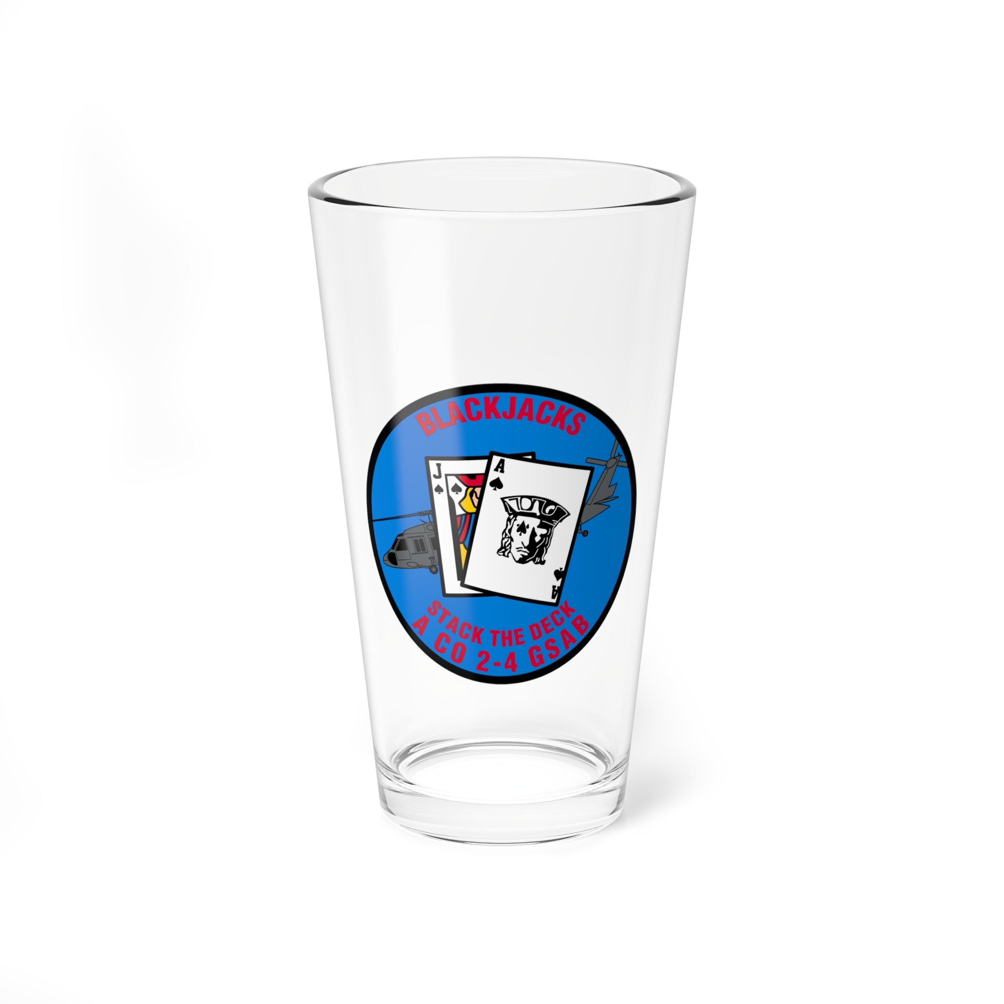 A C0 2-4 GSAB Pint Glass, Army General Support Aviation Battalion