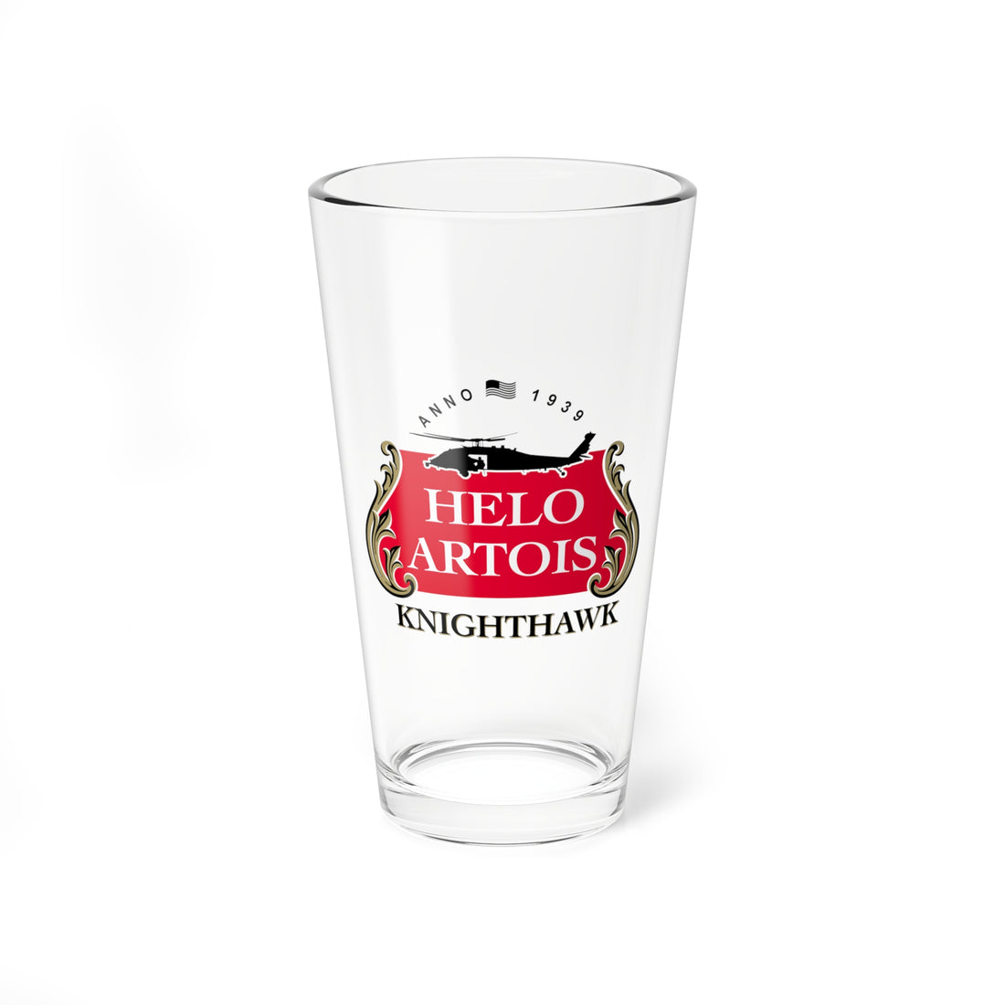 MH-60S Helo Artois Pint Glass