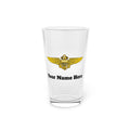 Personalized Naval Aviator Wings Pint Glass 16oz