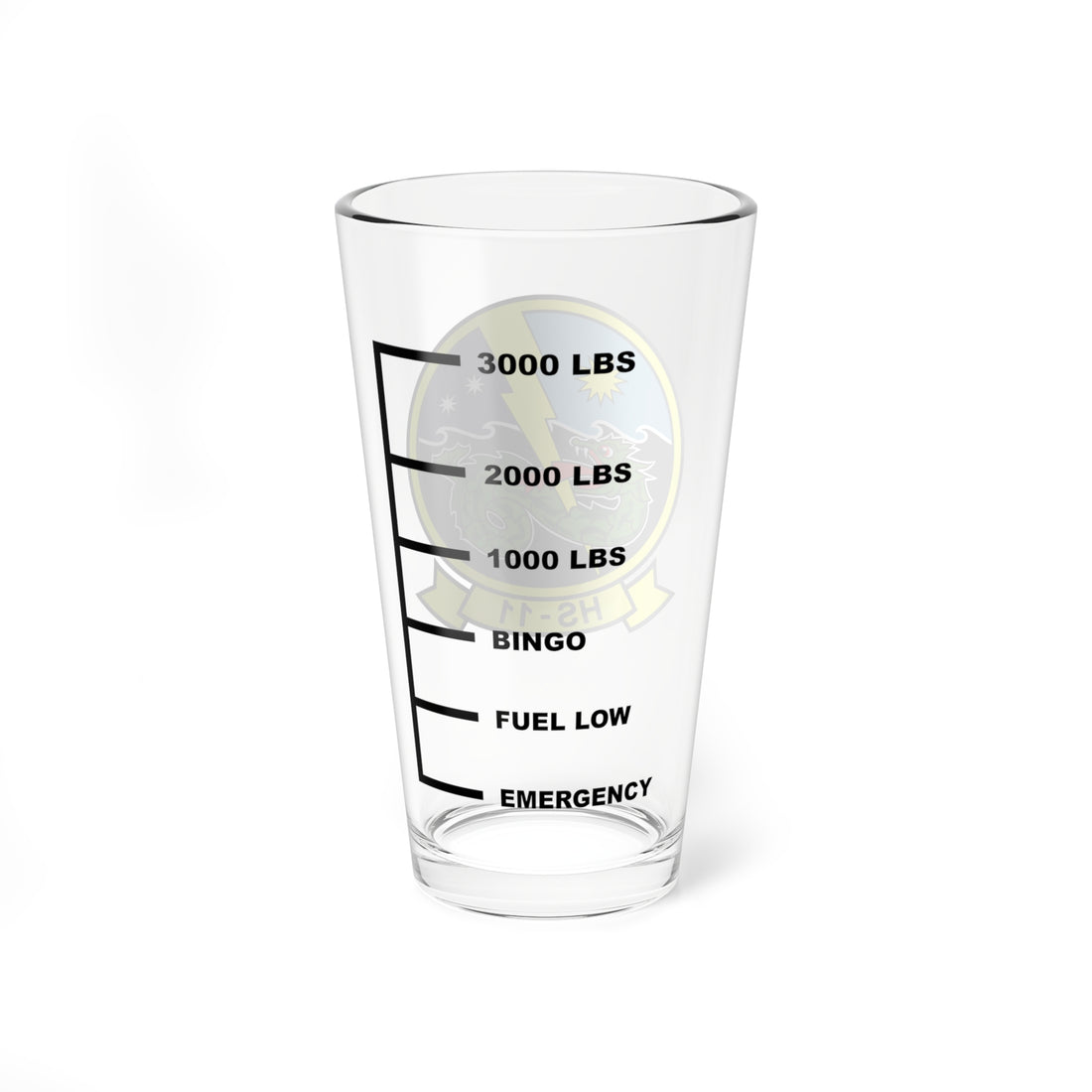 HS-11 Dragonslayers Fuel Low Pint Glass Mixing Glass 16oz