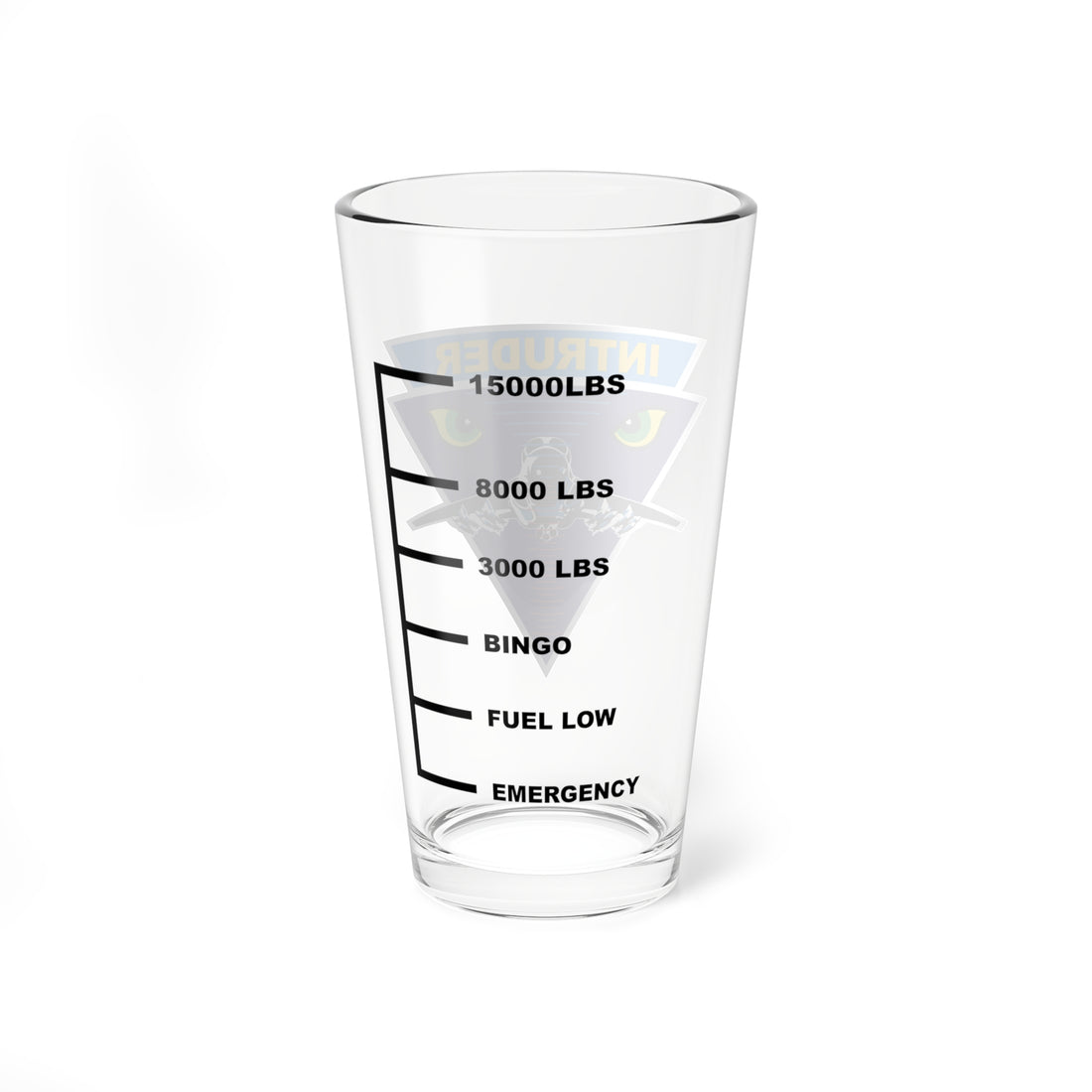 A-6 Intruder Fuel Low Pint Glass