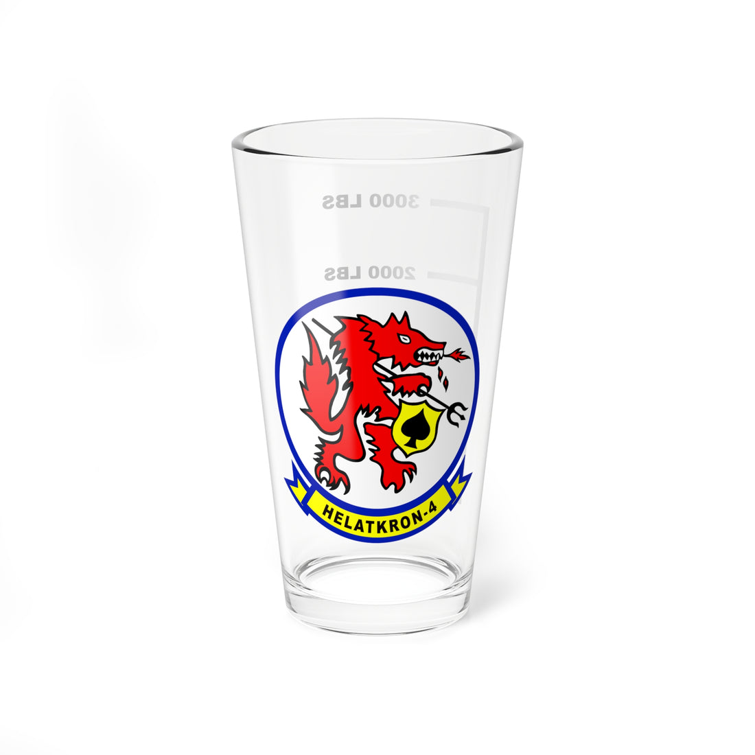 HCS-4 Red Wolves Fuel Low Pint Glass