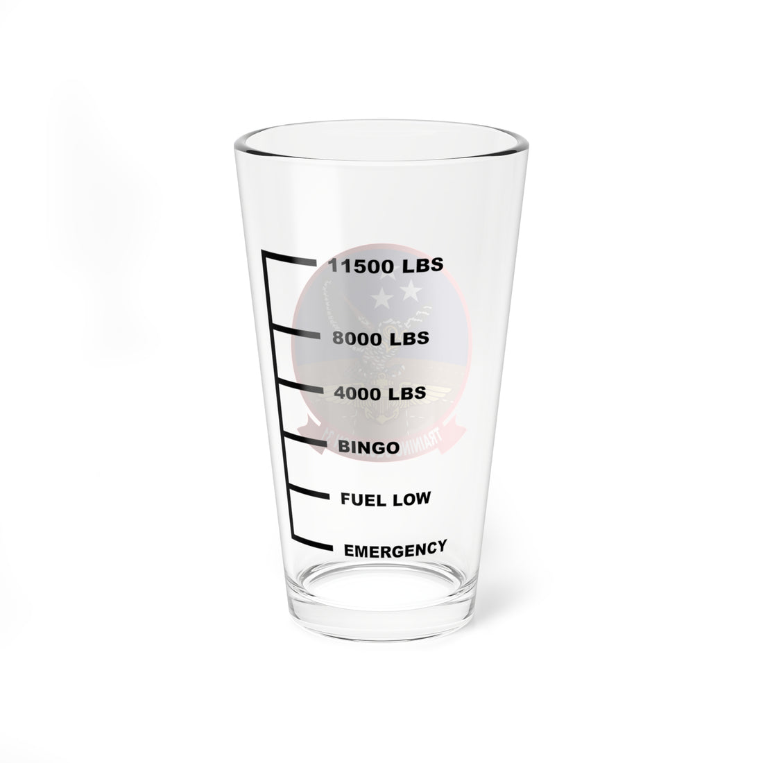 VT-31 "Wise Owls" Fuel Low Pint Glass, Navy Training Squadron flying the T-44C Pegasus
