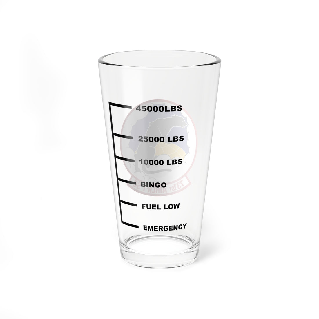 731st Airlift Squadron Fuel Low Pint Glass