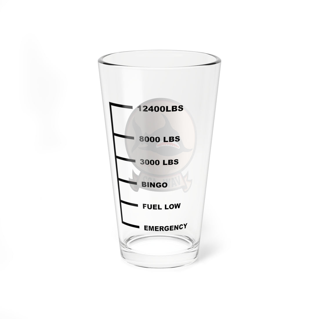 VAW-122 "Steel Jaws" Fuel Low Pint Glass