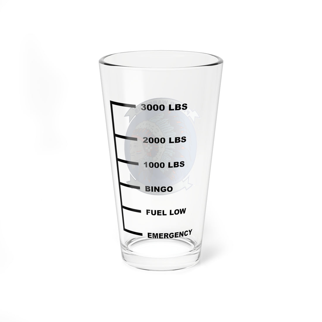 HSL-42 Proud Warriors Fuel Low Pint Glass