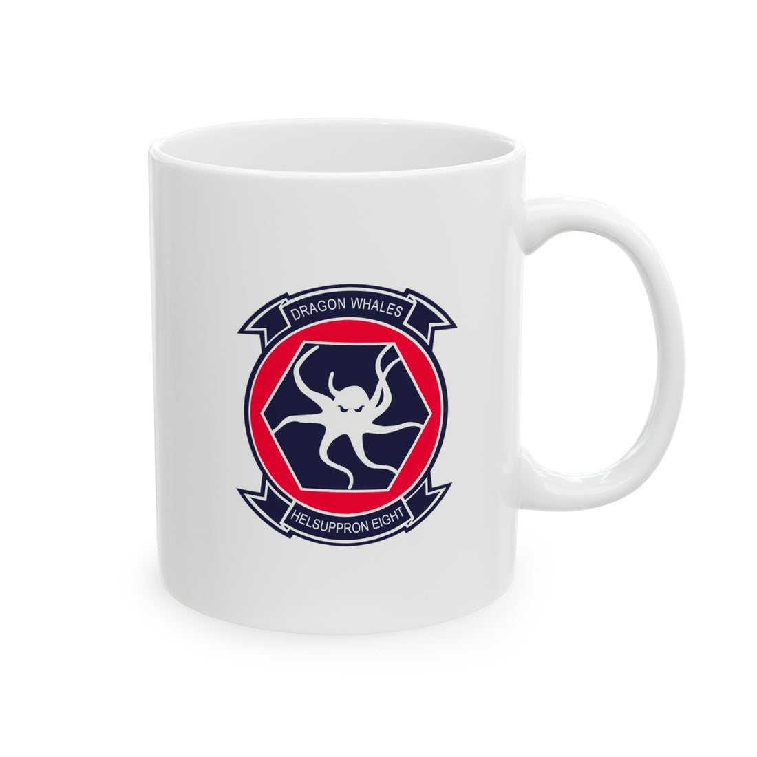 HC-8 Dragon Whales Squadron Logo and MH-60S Profile Ceramic Mug
