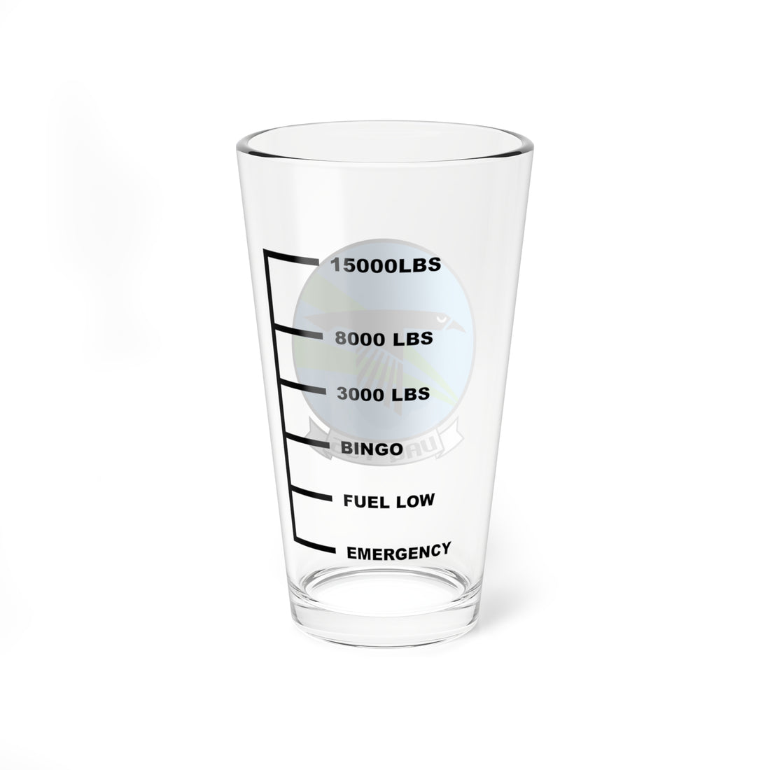 VAQ-135 "Black Ravens" Fuel Low Pint Glass