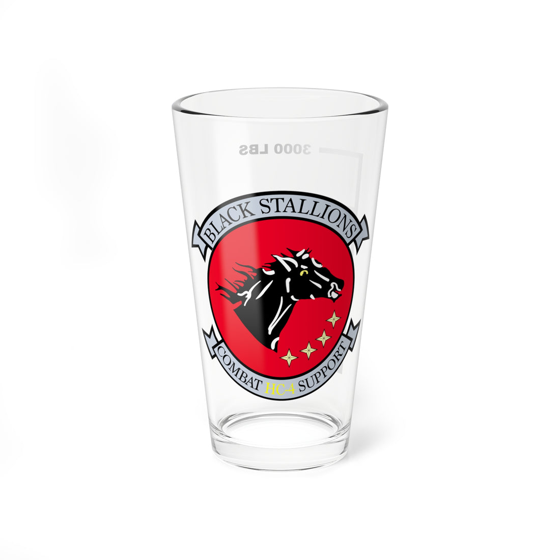 HC-4 Black Stallions Fuel Low Pint Glass