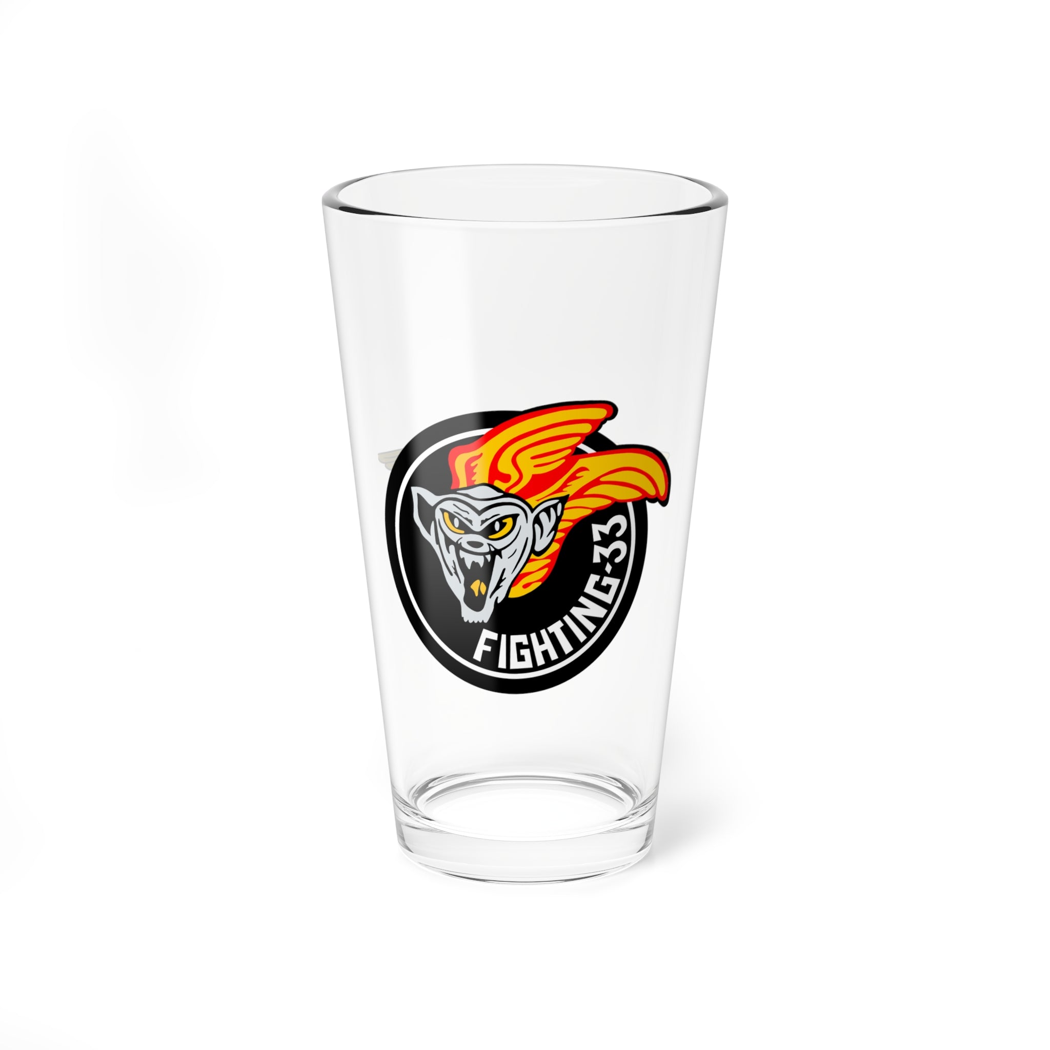 VF-33 "Tarsiers" NFO Pint Glass, Navy Fighter Squadron flying the F-14 Tomcat - Shop at Hippy's Goodness