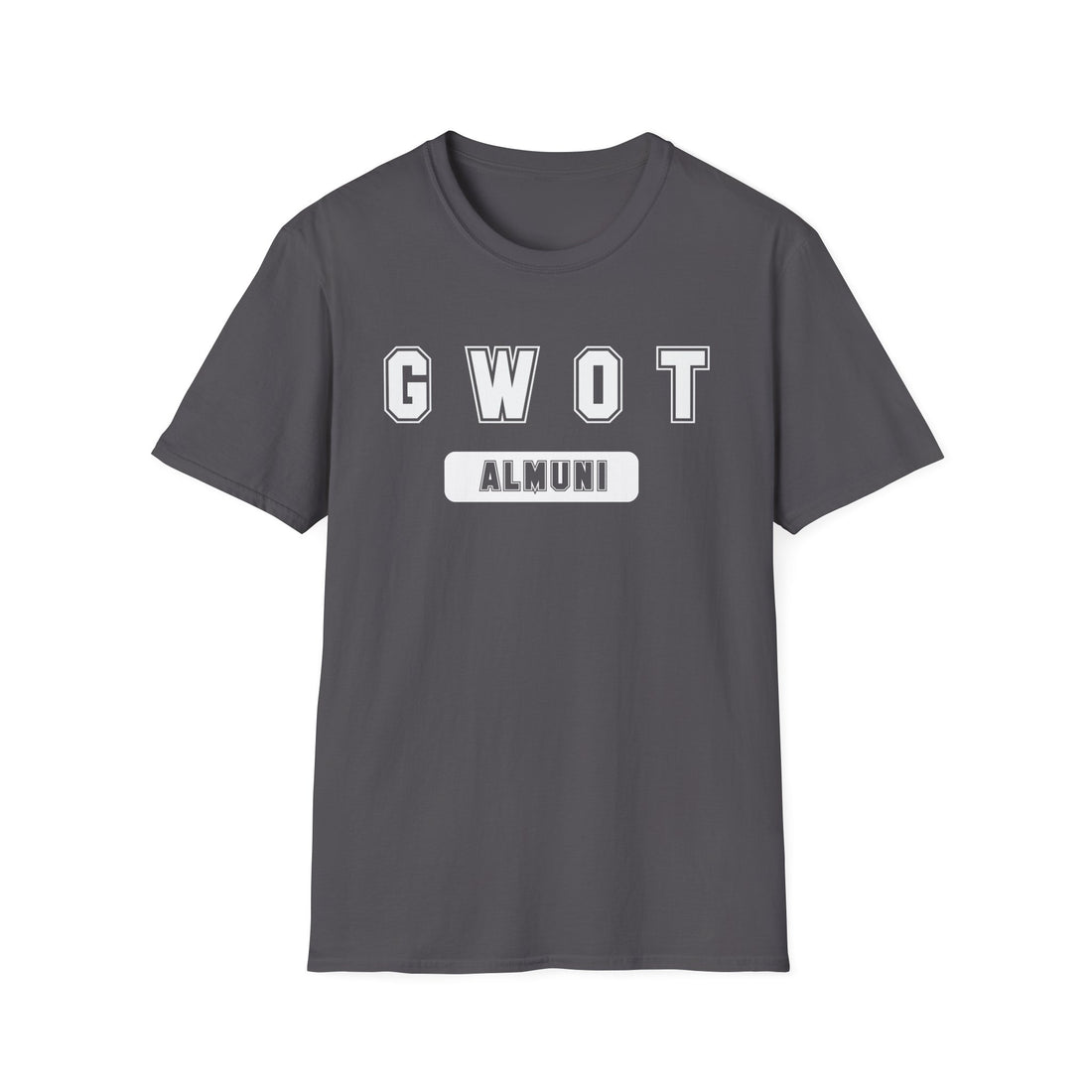 GWOT Flat Letters Alumni White T-Shirt 