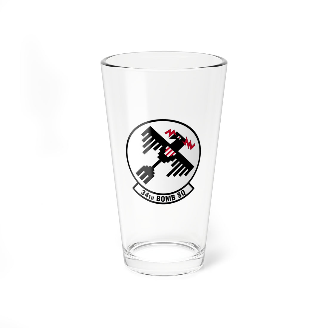 34th Bomb Sqdn Thunderbirds Pint Glass